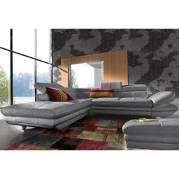 COTTA Polstergarnitur, (Set), Set: Ecksofa, Hocker, Kopfteilverstellung, wahlweise mit Bettfunktion
