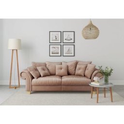 Home affaire Big-Sofa Queenie Megasofa, 2 Teile, mit weichem Sitzkomfort und zeitlosem Design, viele kuschelige Kissen