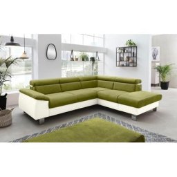 COTTA Polstergarnitur Komaris, (Set), Set: bestehend aus Ecksofa und Hocker, Kopfteilverstellung
