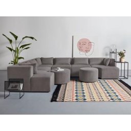 GALA Ecksofa Rue Ginoux, 8 Teile, zusammengesetzt aus Modulen, in vielen Bezugsqualitäten und Farben