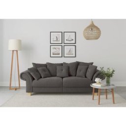 Home affaire Big-Sofa Queenie Megasofa, 2 Teile, mit weichem Sitzkomfort und zeitlosem Design, viele kuschelige Kissen