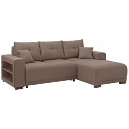 Home affaire Ecksofa Viborg, mit Regal in der Armlehne, wahlweise mit Bettfunktion