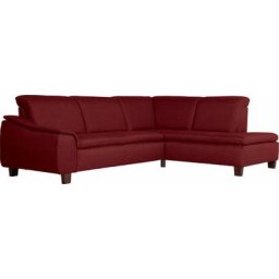 Max Winzer® Ecksofa Alessio, mit abgerundeter Rückenlehne, Ottomane wahlweise links oder rechts