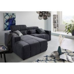 DOMO collection Ecksofa Brandon, Mit Kopfteilverstellung, auch in Leder