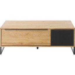 MCA furniture Couchtisch Alan, Massivholzfront mit 2 Türen und 1 Schubkasten, B/T/H: 115/65/42 cm