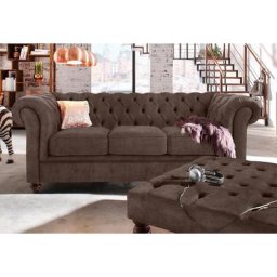 Home affaire Chesterfield-Sofa Chesterfield, mit Knopfheftung, auch in Leder