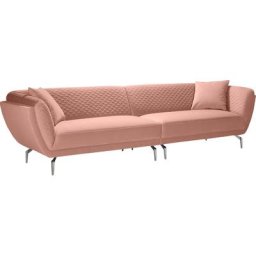 Leonique Big-Sofa Izabella, mit Steppung und extra hohen Füßen, inklusive dekorativen Wendekissen