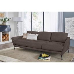 W.SCHILLIG Big-Sofa softy, mit dekorativer Heftung im Sitz, Füße schwarz pulverbeschichtet