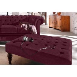 Home affaire Hocker Chesterfield, mit Knopfheftung, auch in Leder