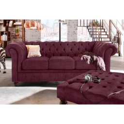 Home affaire Chesterfield-Sofa Chesterfield, mit Knopfheftung, auch in Leder
