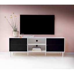 Hammel Furniture Media-Board Mistral, zwei Türen mit Akustikstoff, 6 Holz Füße, Breite: 161,5 cm