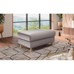 Home affaire Polsterhocker, Holzfuesse mit Metallteller