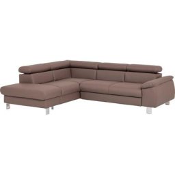 COTTA Polstergarnitur Komaris, (Set), Set: bestehend aus Ecksofa und Hocker, Kopfteilverstellung