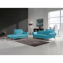Egoitaliano Polstergarnitur Sueli, (Set), bestehend aus Sofa und Recamiere, Kopfteilverstellung, Bezug Leder
