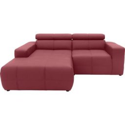 DOMO collection Ecksofa Brandon, Mit Kopfteilverstellung, auch in Leder