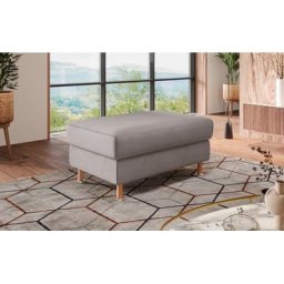 Home affaire Polsterhocker, Holzfuesse mit Metallteller