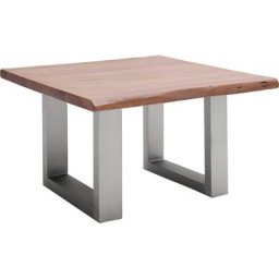 MCA furniture Couchtisch Cartagena, Couchtisch Massivholz mit Baumkante und natürlichen Rissen und Löchern