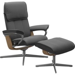 Stressless® Fußhocker Admiral, mit Cross Base, Größe M & L, Holzakzent Eiche