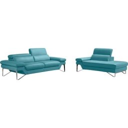 Egoitaliano Polstergarnitur Princess, Set aus 2,5 Sitzer und Ottomane, Kopfstützen manuell verstellbar