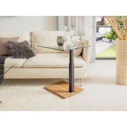 Vierhaus Couchtisch, Couchtisch, Platte aus Glas, höhenverstellbar durch Ilse Liftmechanik
