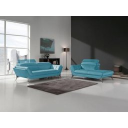 Egoitaliano Polstergarnitur Sueli, (Set), bestehend aus Sofa und Recamiere, Kopfteilverstellung, Bezug Leder