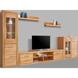Woltra Wohnwand Logo, (Set, 5-St), teilmassives Holz