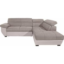 COTTA Polstergarnitur, (Set), Set: bestehend aus Ecksofa und Hocker, inklusive Kopfteilverstellung