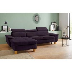 exxpo - sofa fashion Ecksofa, Kopfteilverstellung, wahlweise mit Bettfunktion und Bettkasten