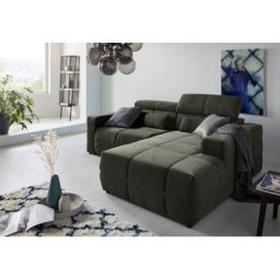 DOMO collection Ecksofa Brandon, Mit Kopfteilverstellung, auch in Leder