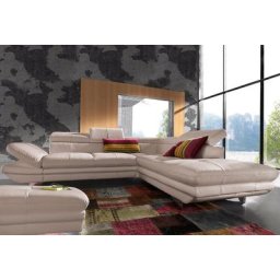 COTTA Polstergarnitur, (Set), Set: Ecksofa, Hocker, Kopfteilverstellung, wahlweise mit Bettfunktion