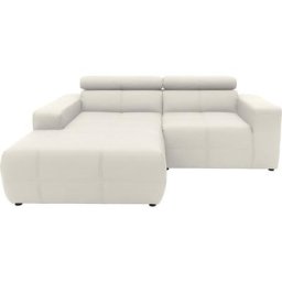 DOMO collection Ecksofa Brandon, Mit Kopfteilverstellung, auch in Leder