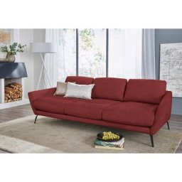 W.SCHILLIG Big-Sofa softy, mit dekorativer Heftung im Sitz, Füße schwarz pulverbeschichtet