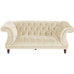 Max Winzer® Chesterfield-Sofa Isabelle, Knopfheftung & gedrechselten Füßen in Buche Nussbaum, Breite 200 cm