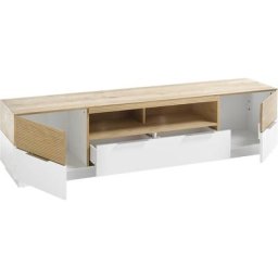 MCA furniture Lowboard Dubai, für Tv bis 84 Zoll geeignet, weiß matt mit Absetzung