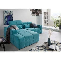 DOMO collection Ecksofa Brandon, Mit Kopfteilverstellung, auch in Leder