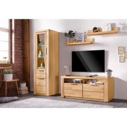 Woltra Wohnwand Zara, (Set, 4-St), teilmassives Holz