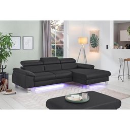 COTTA Polstergarnitur Komaris, (Set), Set: bestehend aus Ecksofa und Hocker, Kopfteilverstellung