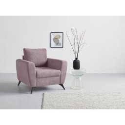 andas Sessel Lörby, auch mit Aqua clean-Bezug, feine Steppung im Sitzbereich, lose Kissen