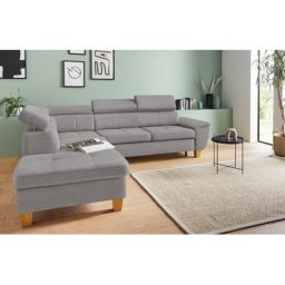 exxpo - sofa fashion Ecksofa, inklusive Kopfteilverstellung, wahlweise Bettfunktion und Bettkasten