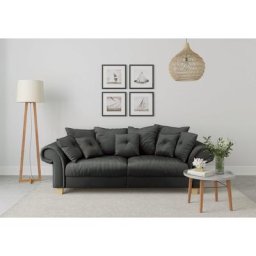 Home affaire Big-Sofa Queenie Megasofa, 2 Teile, mit weichem Sitzkomfort und zeitlosem Design, viele kuschelige Kissen