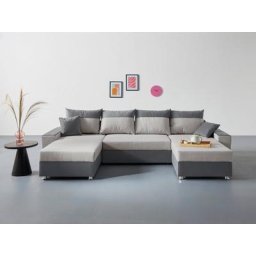 COLLECTION AB Wohnlandschaft Antaly, mit Bettkasten und Bettfunktion, 2 Zierkissen inklusive