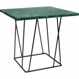 TemaHome Beistelltisch Helix, mit einer schönen Marmortischplatte und einem schwarzen Metallgestell