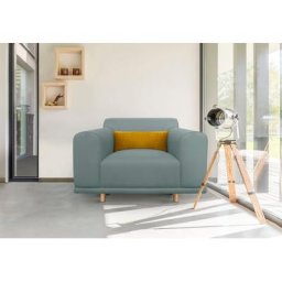 andas Loveseat Maroon, in skandinavischem Design, mit losem Kissen