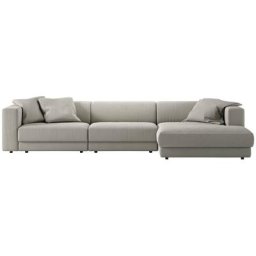 GALA Ecksofa Seaboard Road, zusammengesetzt aus Modulen in verschiedenen Bezügen und Farben