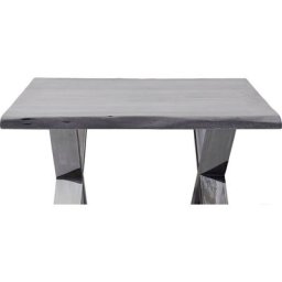 MCA furniture Couchtisch Cartagena, Couchtisch Massivholz mit Baumkante und natürlichen Rissen und Löchern