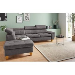 exxpo - sofa fashion Ecksofa, inklusive Kopfteilverstellung, wahlweise Bettfunktion und Bettkasten