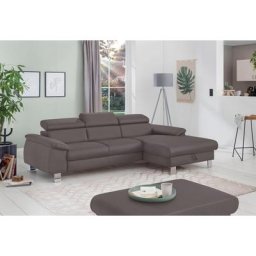 COTTA Polstergarnitur Komaris, (Set), Set: bestehend aus Ecksofa und Hocker, Kopfteilverstellung