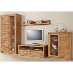 Woltra Wohnwand Logo, (Set, 4-St), teilmassives Holz