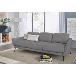 W.SCHILLIG Big-Sofa softy, mit dekorativer Heftung im Sitz, Füße schwarz pulverbeschichtet
