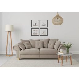 Home affaire Big-Sofa Queenie Megasofa, 2 Teile, mit weichem Sitzkomfort und zeitlosem Design, viele kuschelige Kissen